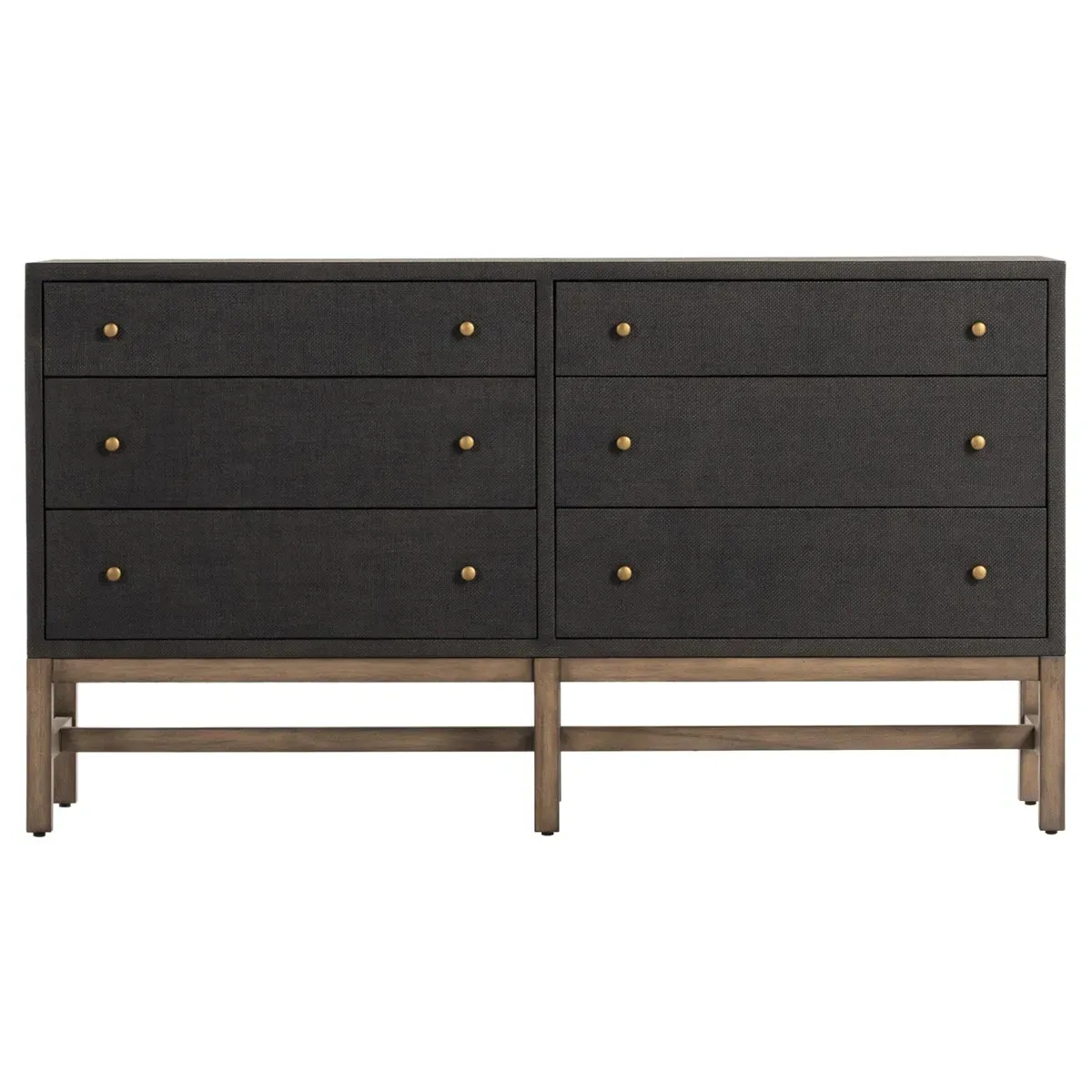 Philip Double Dresser - Black, Mahogany