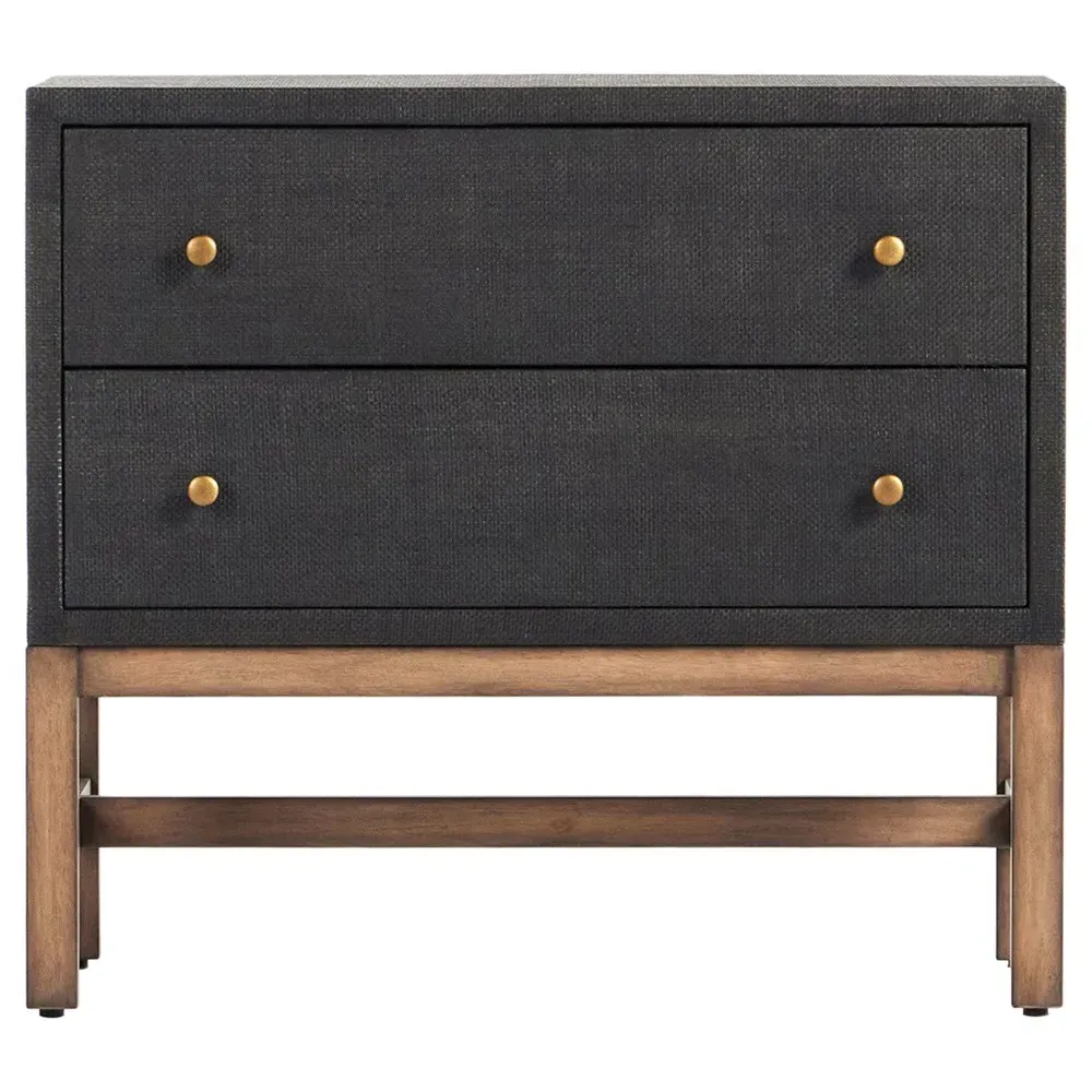 Philip Nightstand - Black, Mahogany image