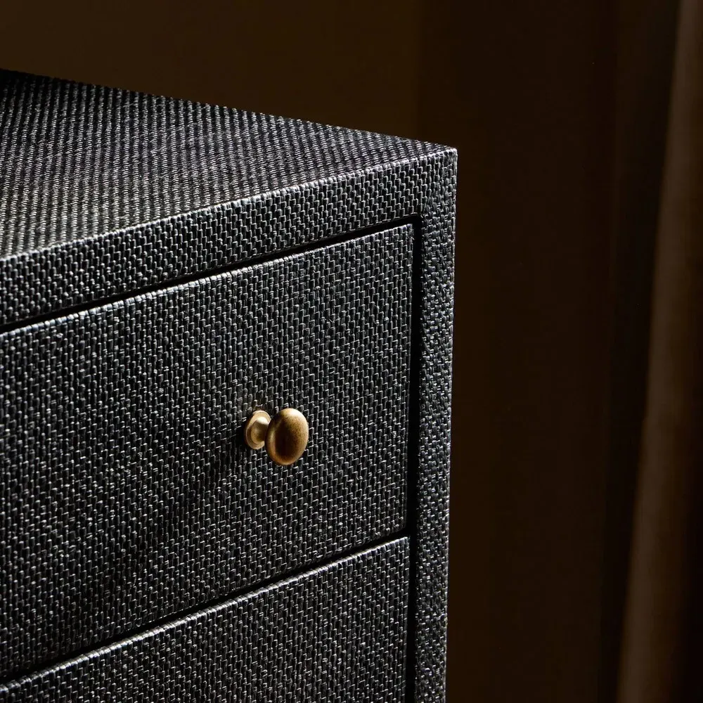 Philip Tall Dresser - Black, Mahogany