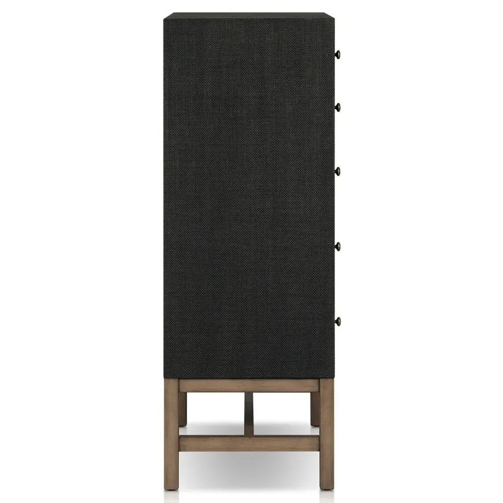 Philip Tall Dresser - Black, Mahogany