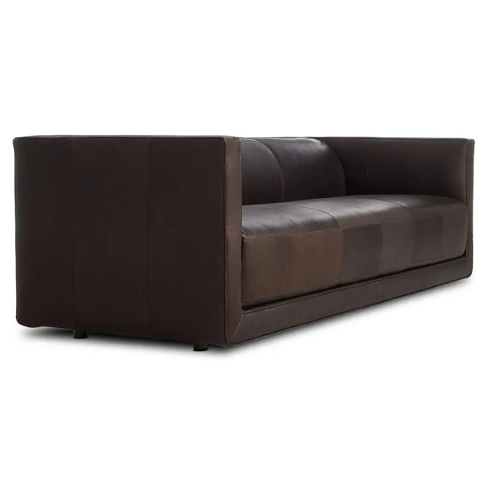 Phillip 3-Seater Sofa - Cigar, Leather