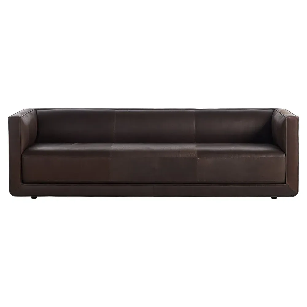 Phillip 3-Seater Sofa - Cigar, Leather