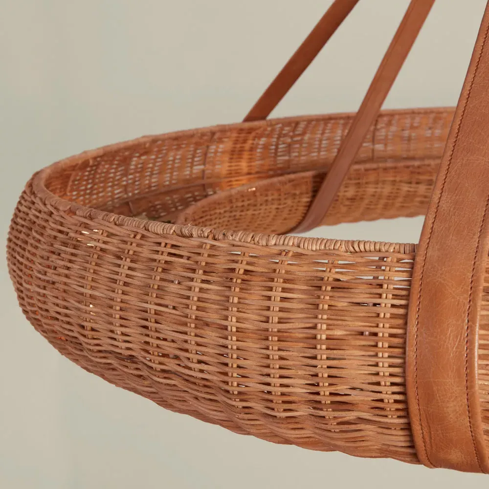 Phillip Halo Chandelier - Natural, Rattan