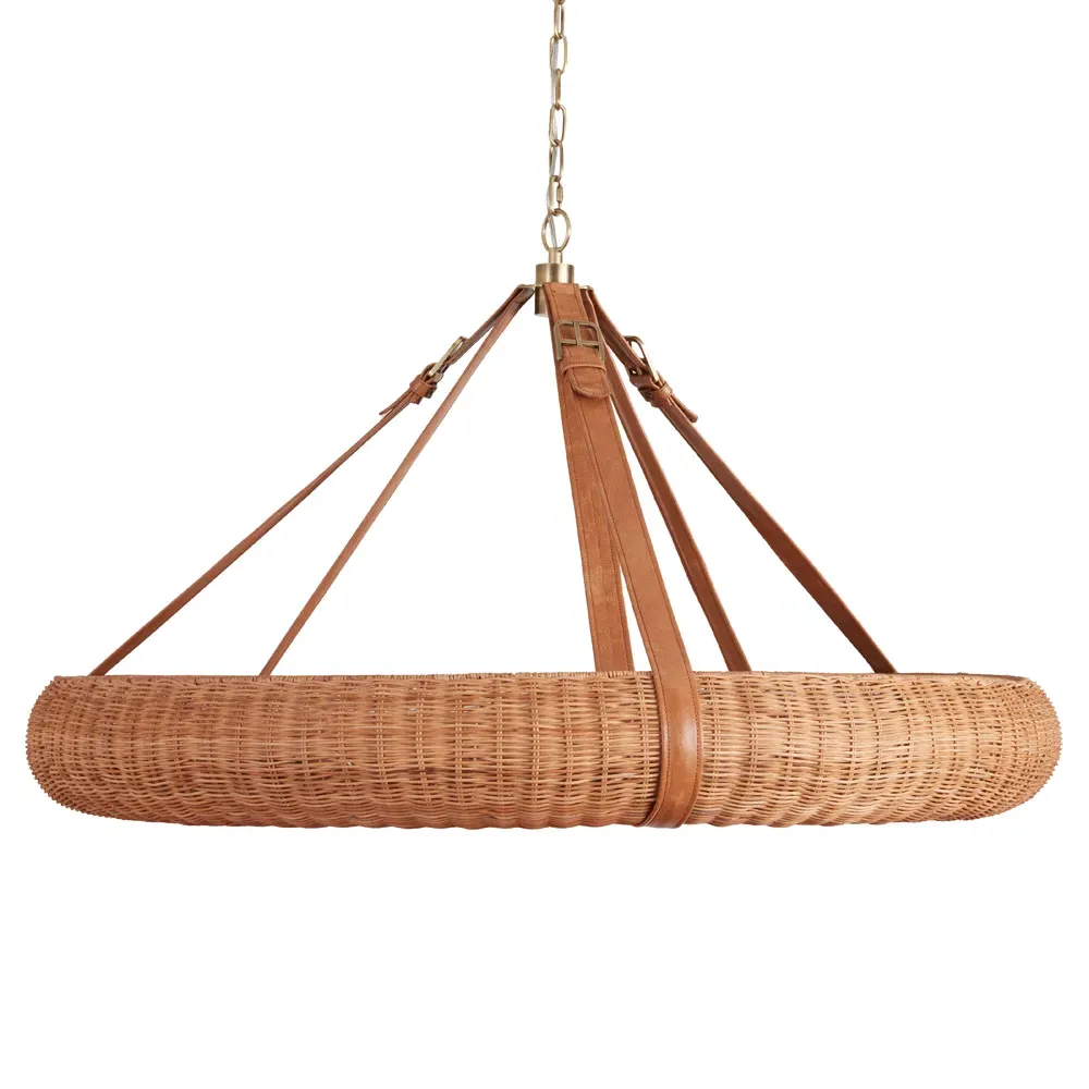 Phillip Halo Chandelier - Natural, Rattan image