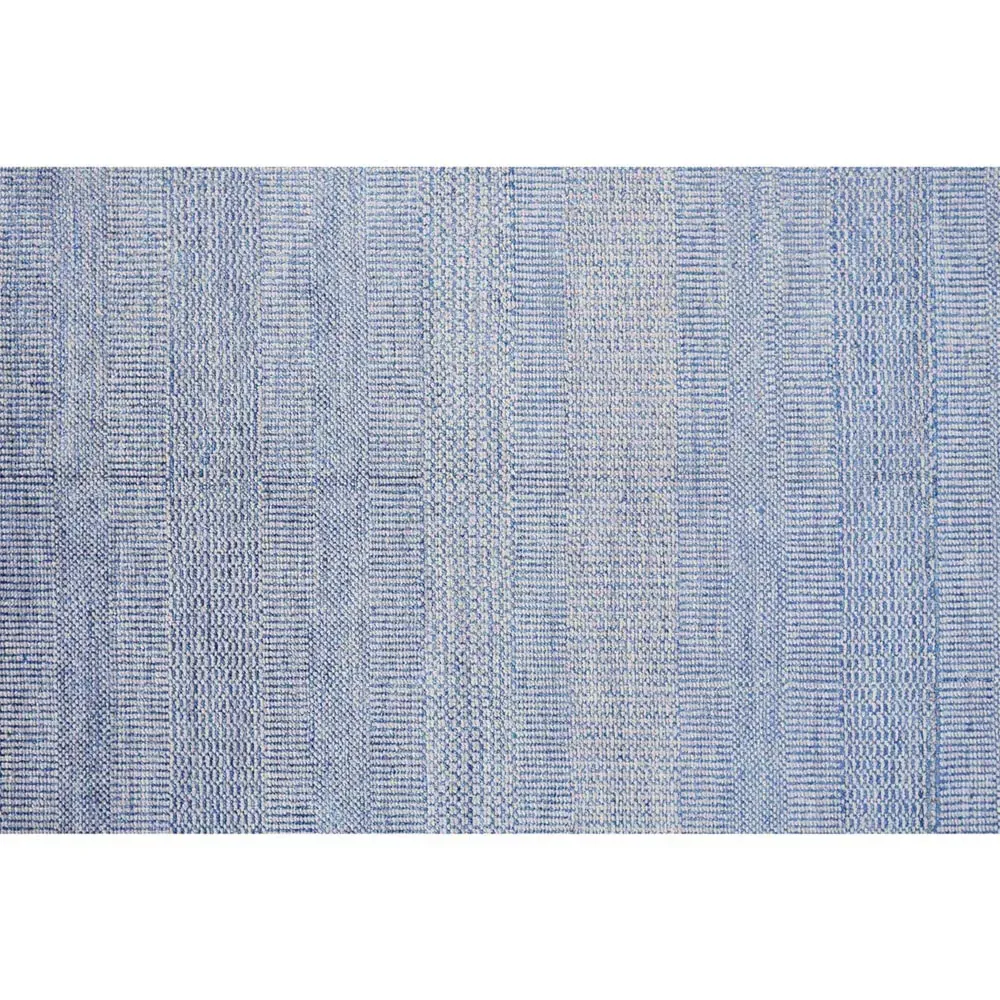 Phineas Striped Hand Knotted Rug - Blue, Wool
