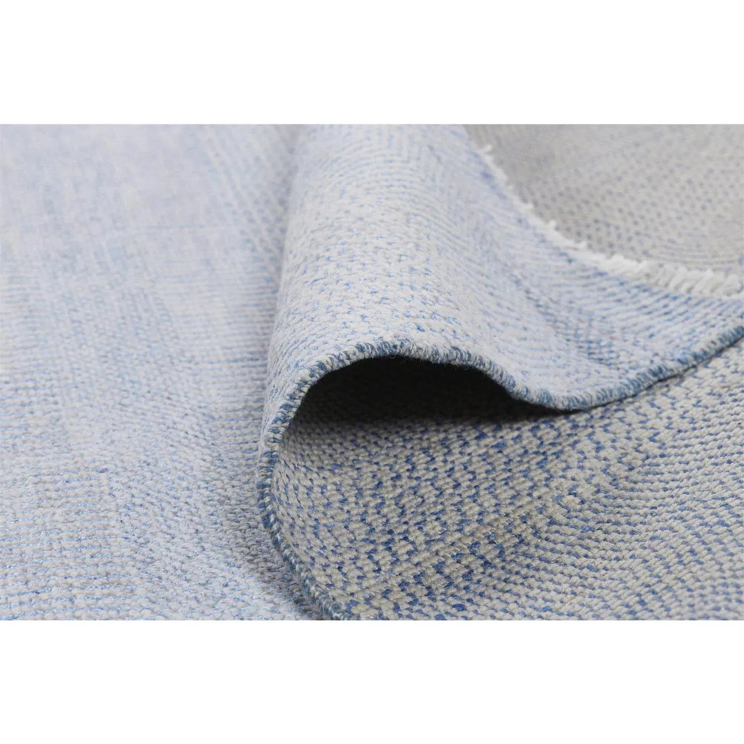 Phineas Striped Hand Knotted Rug - Blue, Wool