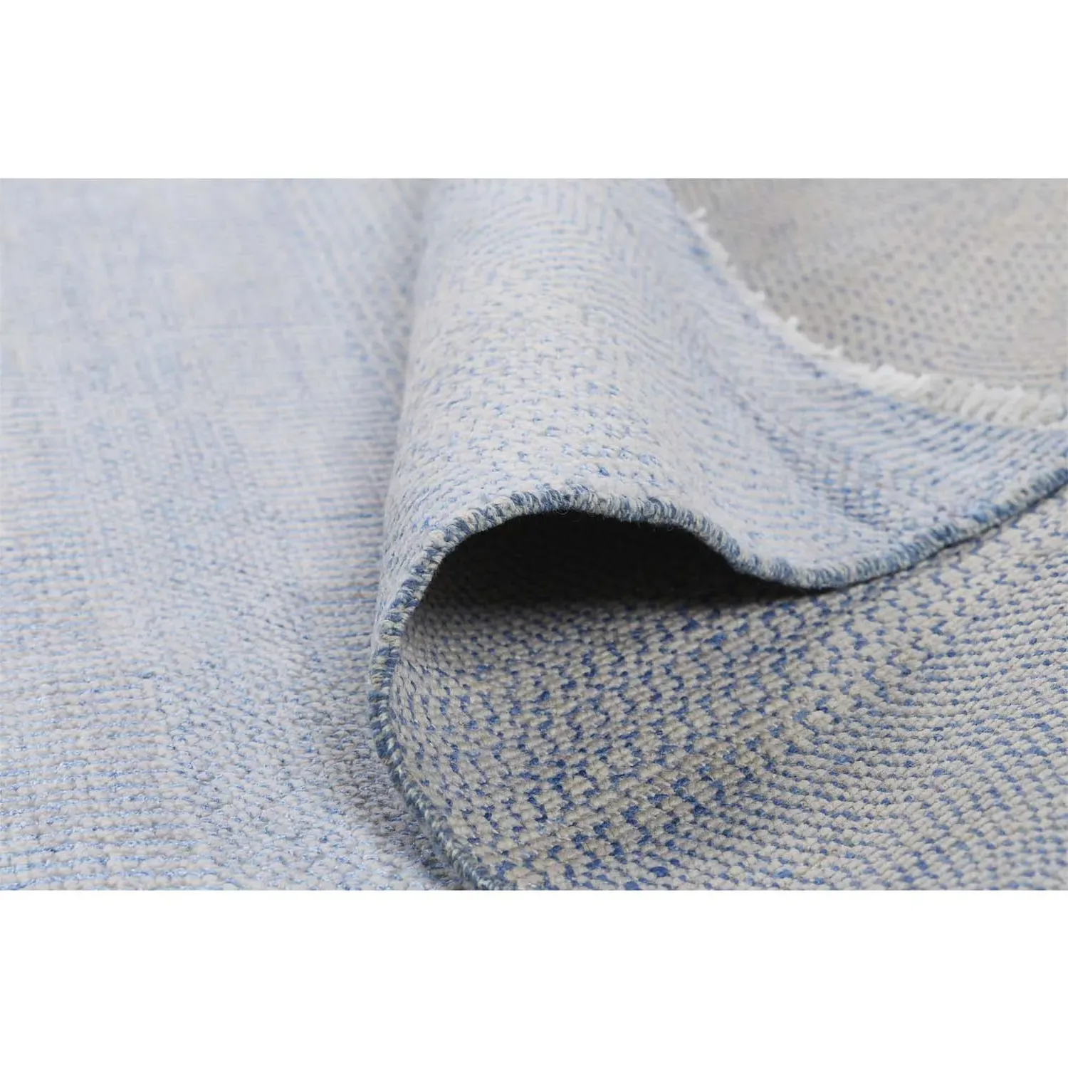 Phineas Striped Hand Knotted Rug - Blue, Wool