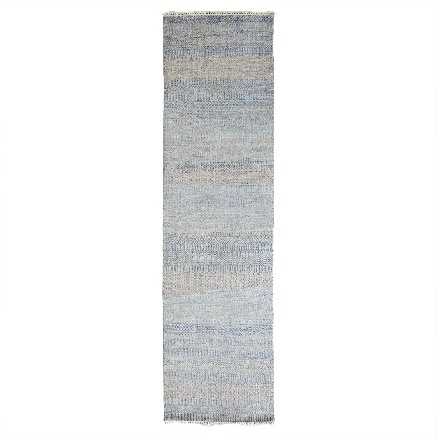 Phineas Striped Hand Knotted Rug - Blue, Wool
