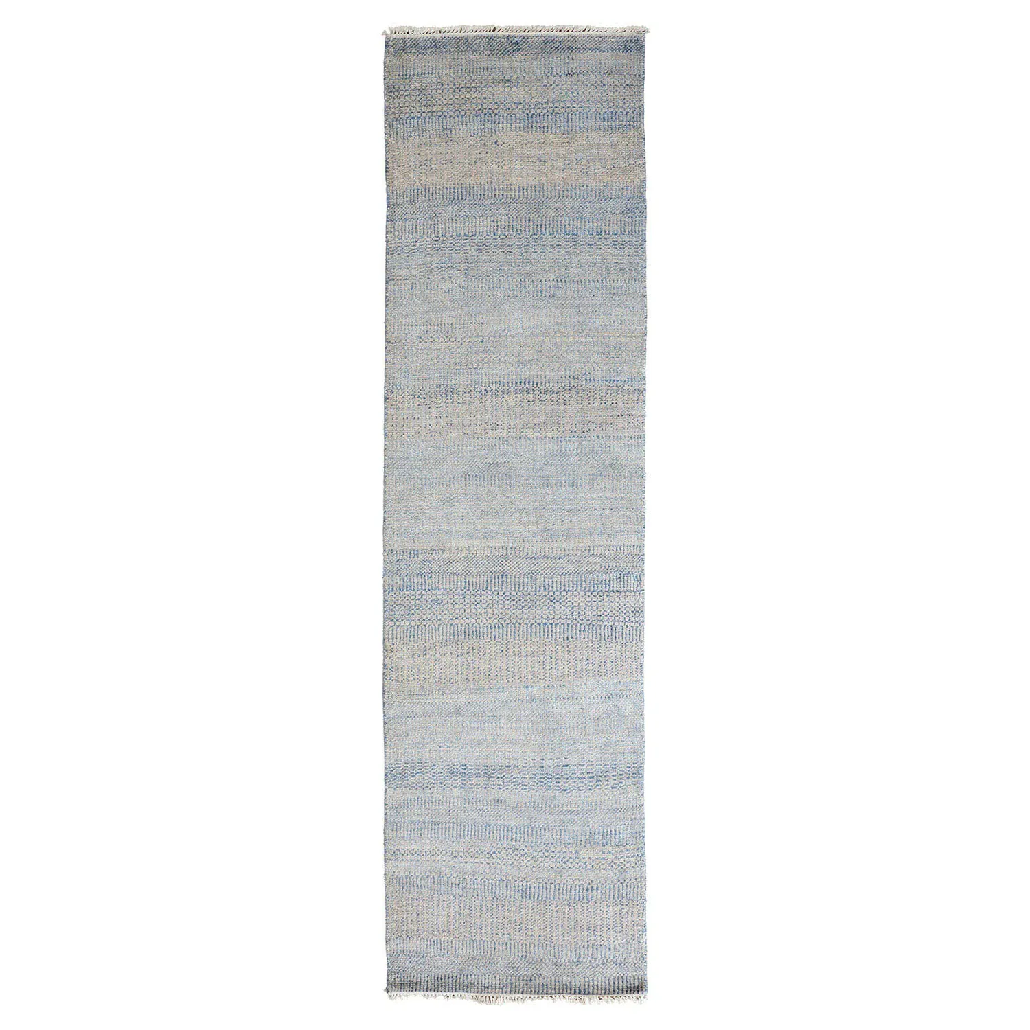 Phineas Striped Hand Knotted Rug - Blue, Wool image