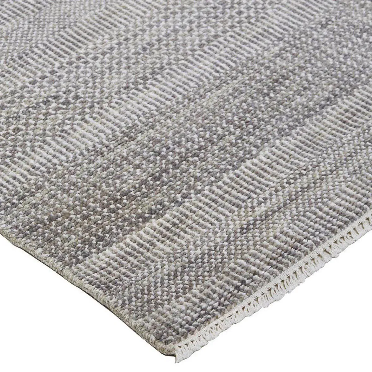 Phineas Striped Hand Knotted Rug - Grey, Wool