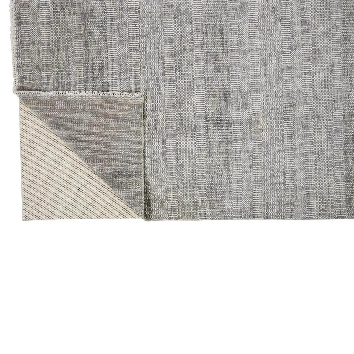 Phineas Striped Hand Knotted Rug - Grey, Wool