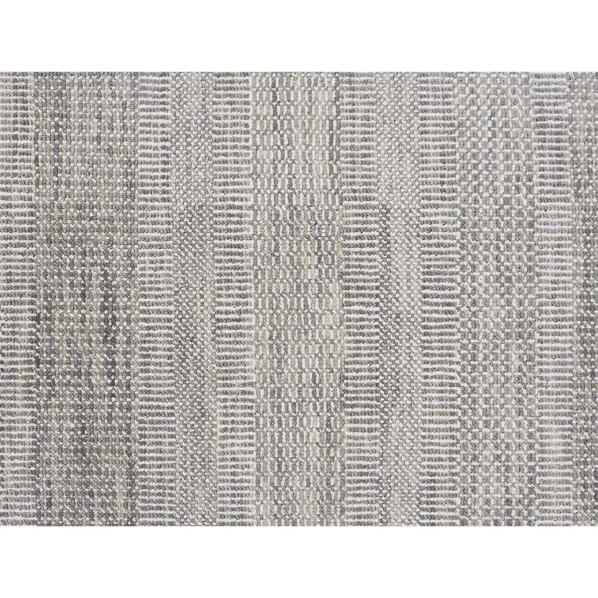 Phineas Striped Hand Knotted Rug - Grey, Wool