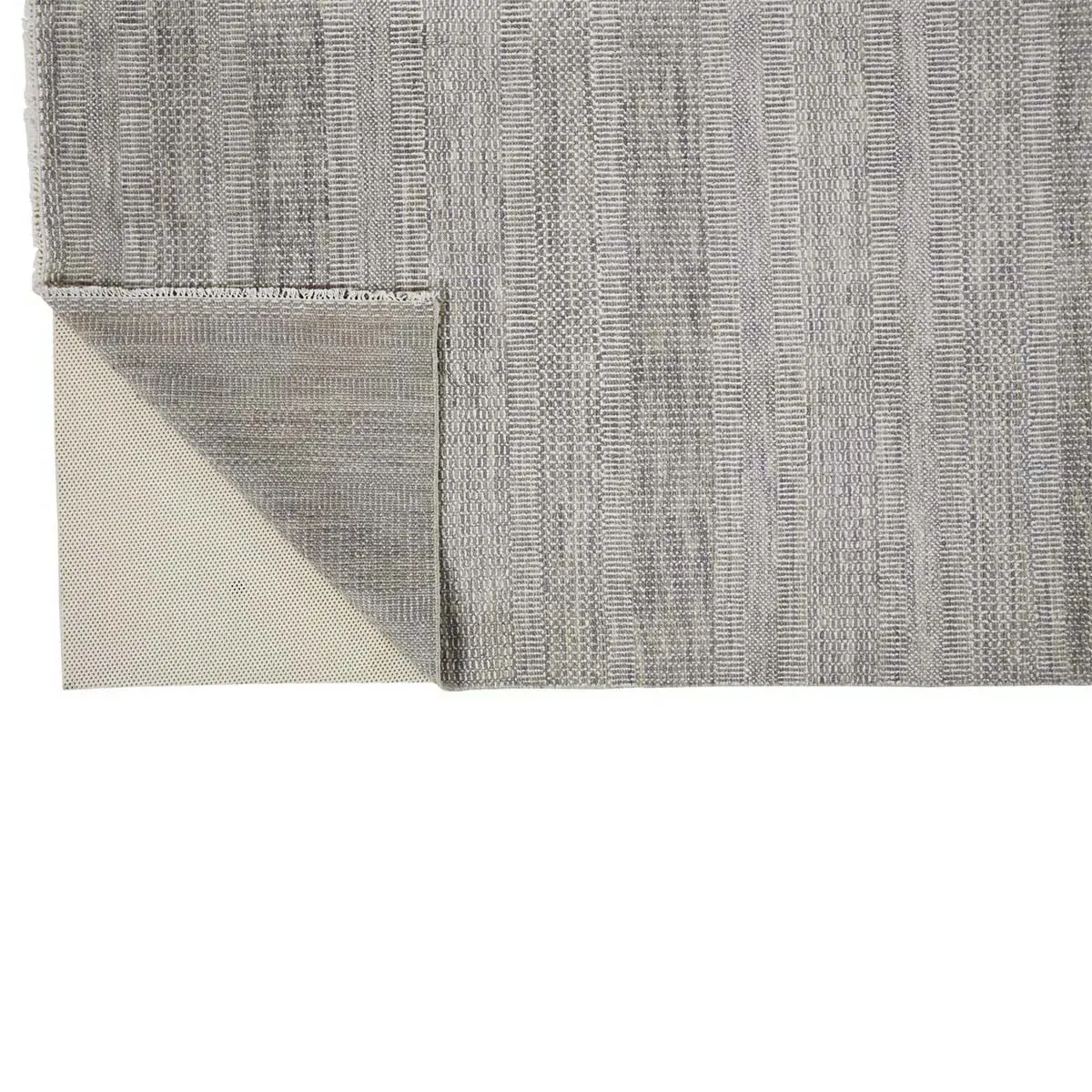 Phineas Striped Hand Knotted Rug - Grey, Wool
