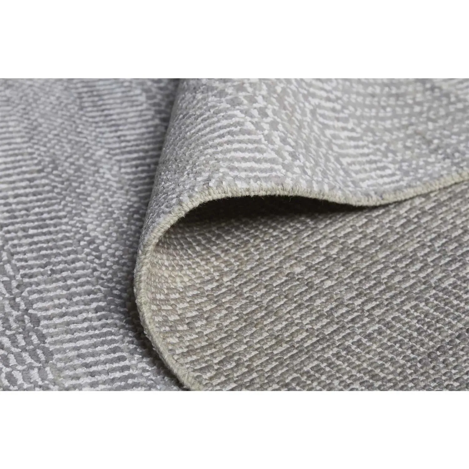 Phineas Striped Hand Knotted Rug - Grey, Wool