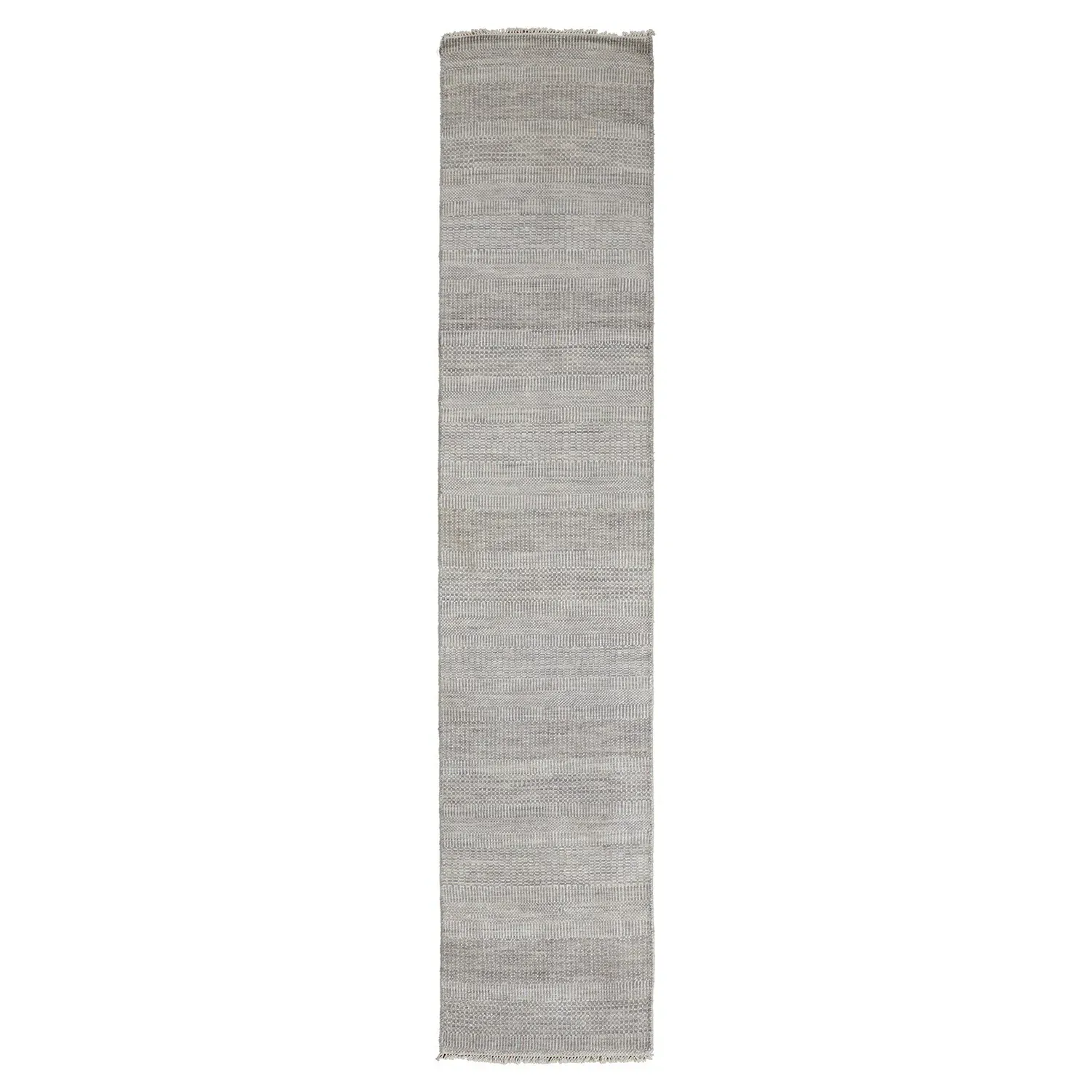 Phineas Striped Hand Knotted Rug - Grey, Wool