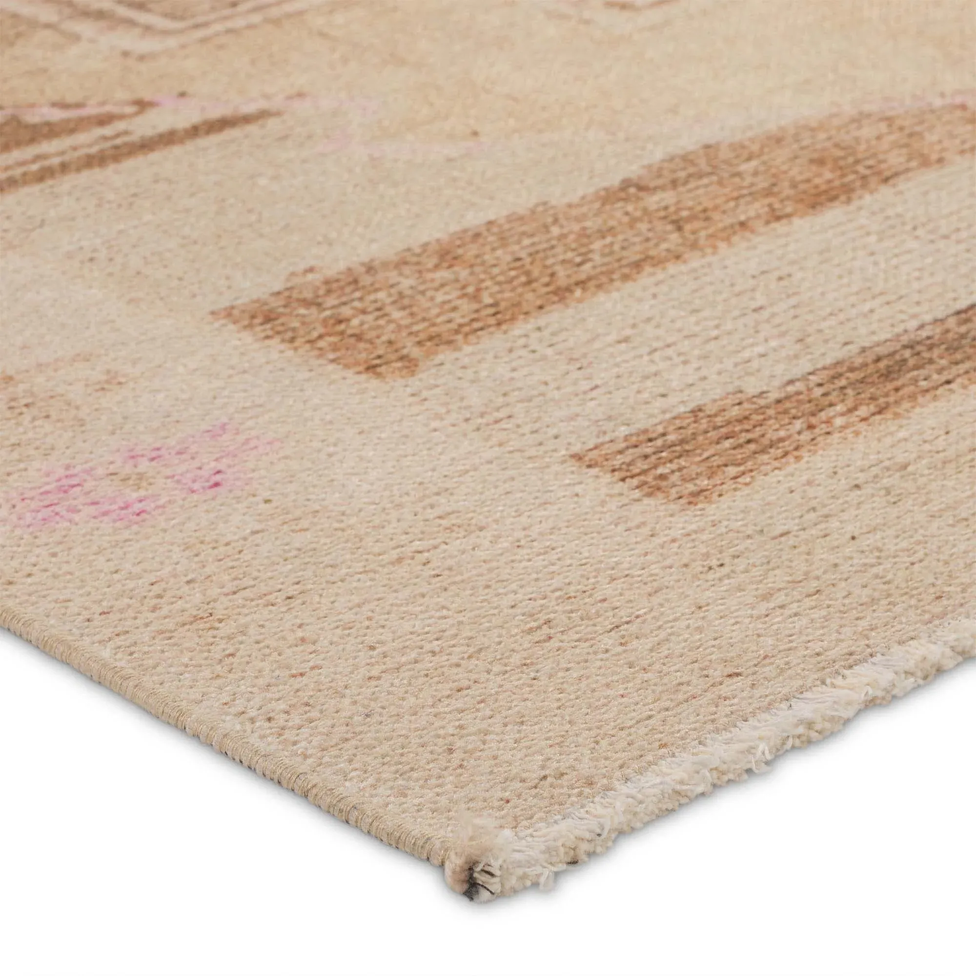Phoebe Global Bazaar Medallion Rug 6'x9' - Tan Pink, Cotton
