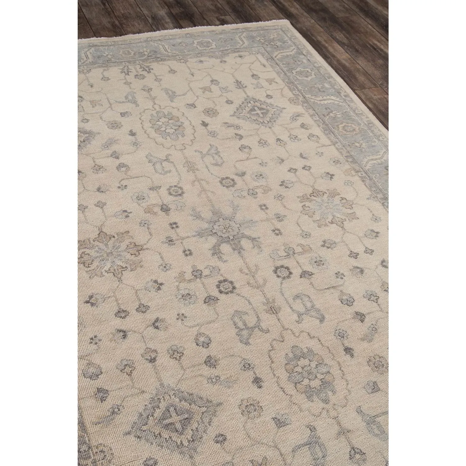 Phoebe Oriental Patterned Hand Knotted Rug - Beige, Wool