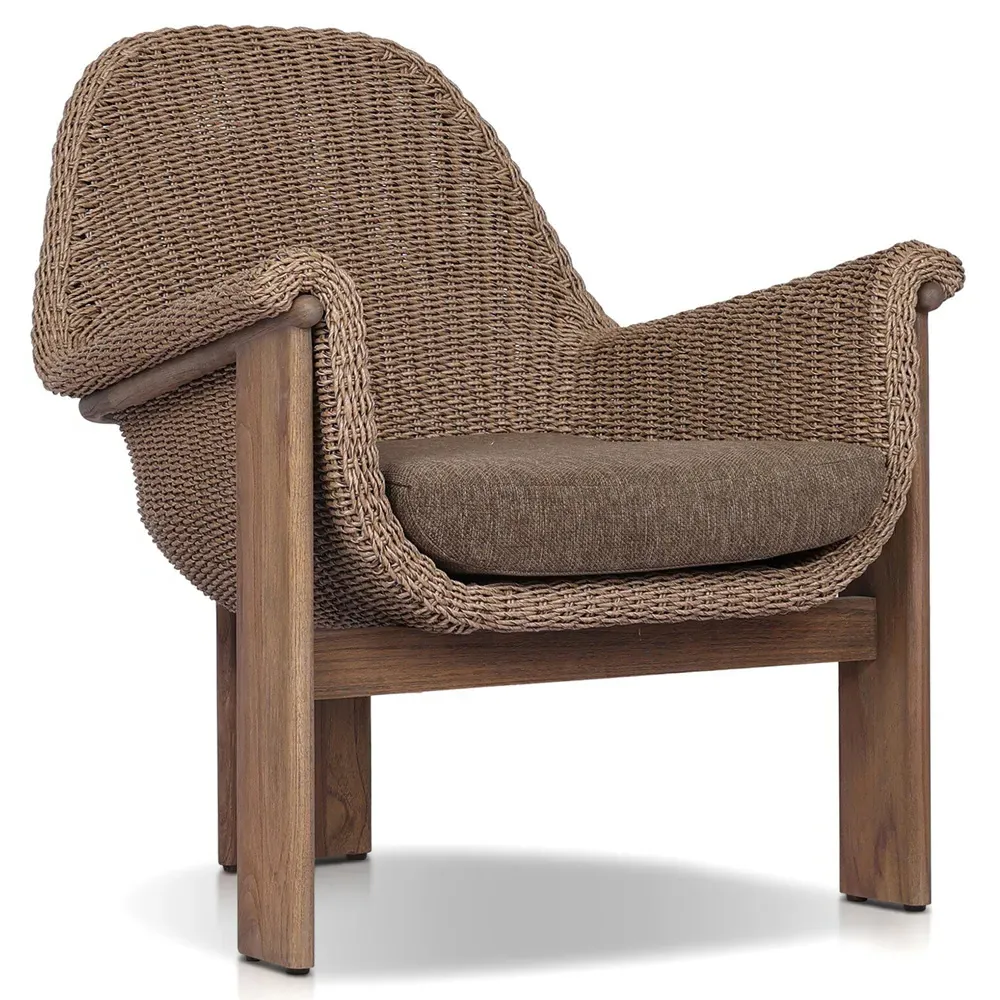 Phoebe Outdoor Lounge Chair - Brown, Teak