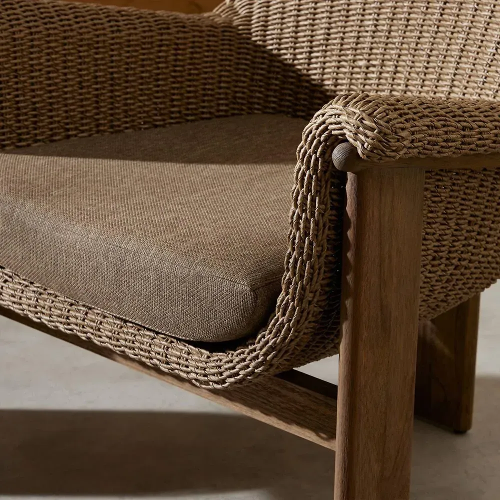 Phoebe Outdoor Lounge Chair - Brown, Teak