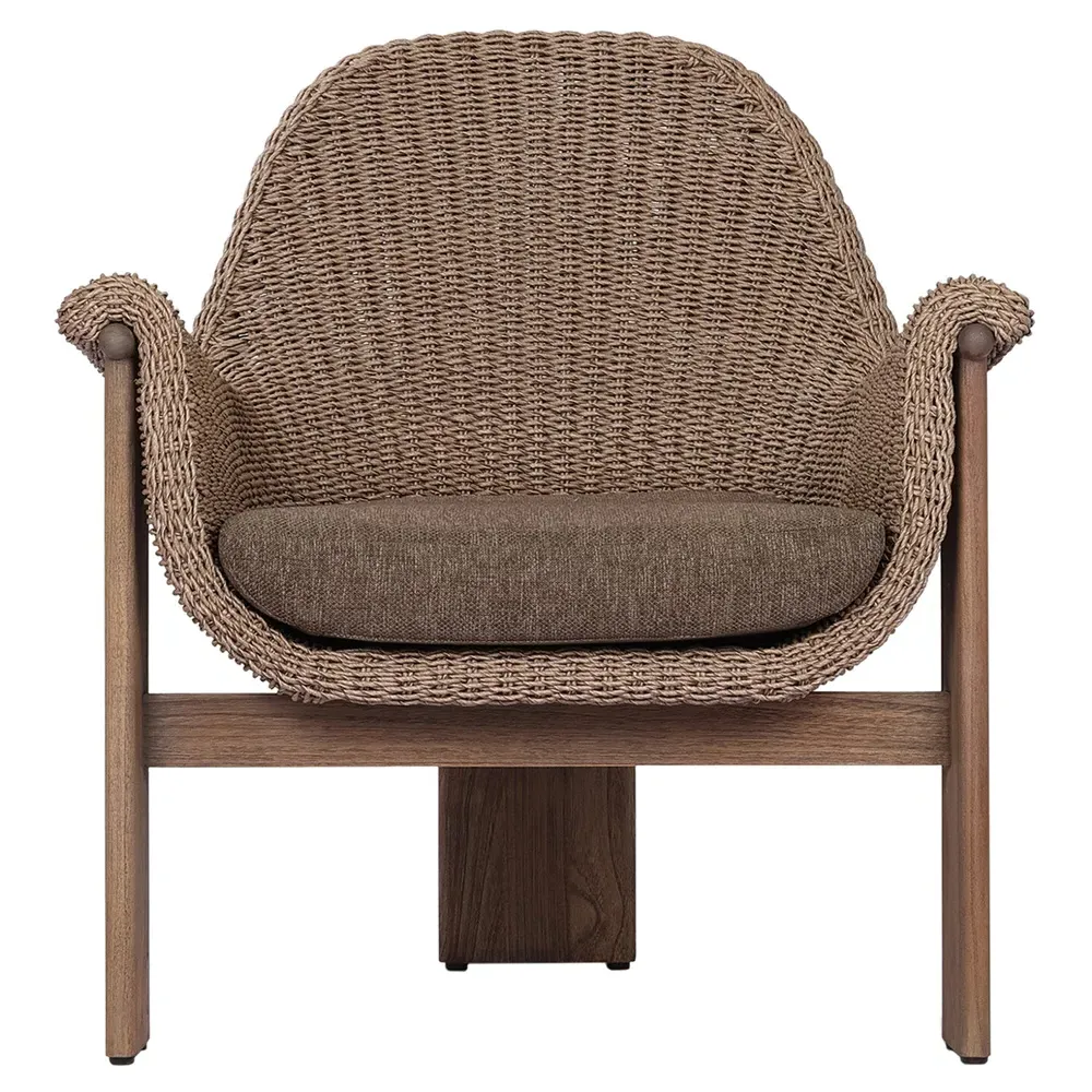 Phoebe Outdoor Lounge Chair - Brown, Teak
