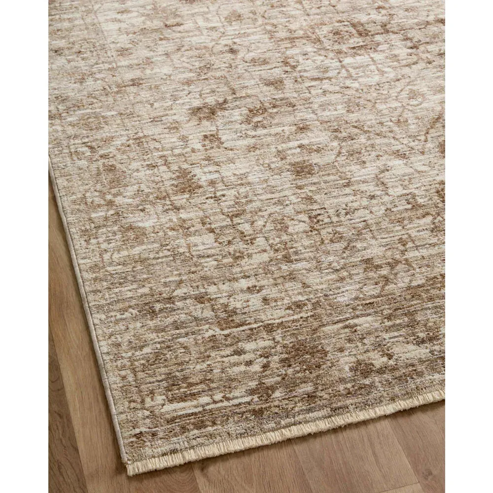 Phyra Ushak Patterned Rug - Brown Bark, Polyester