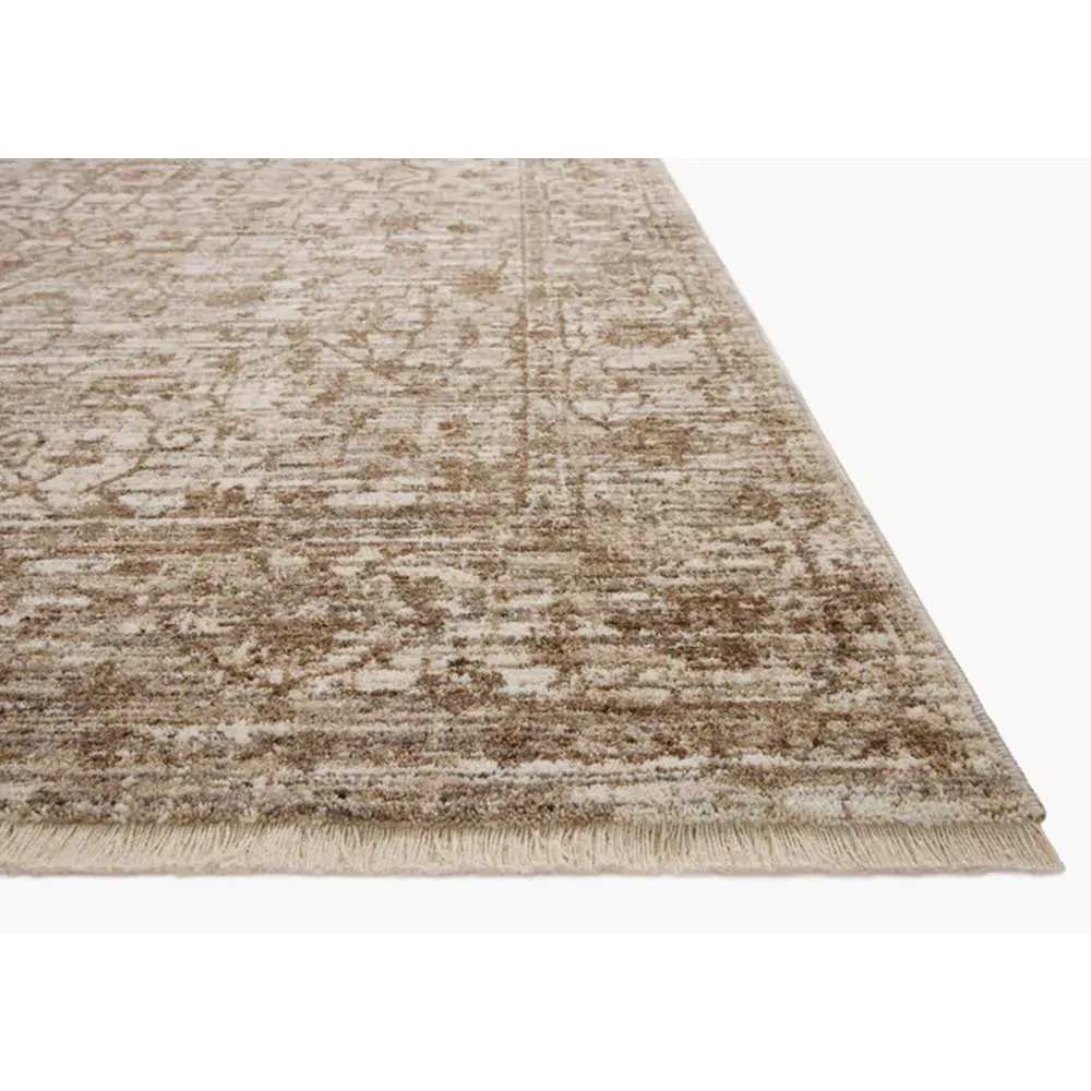 Phyra Ushak Patterned Rug Sample - Brown Bark, Polyester