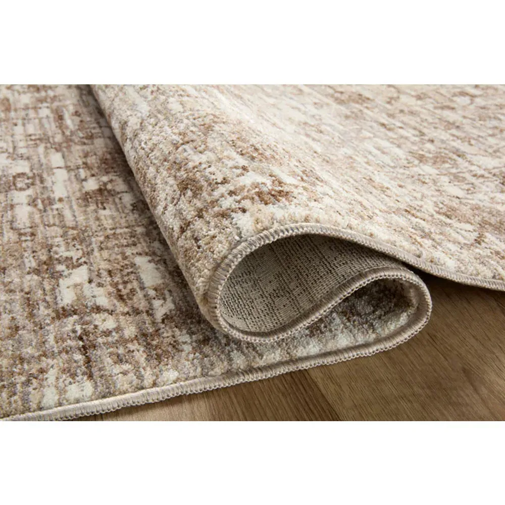 Phyra Ushak Patterned Rug Sample - Brown Bark, Polyester