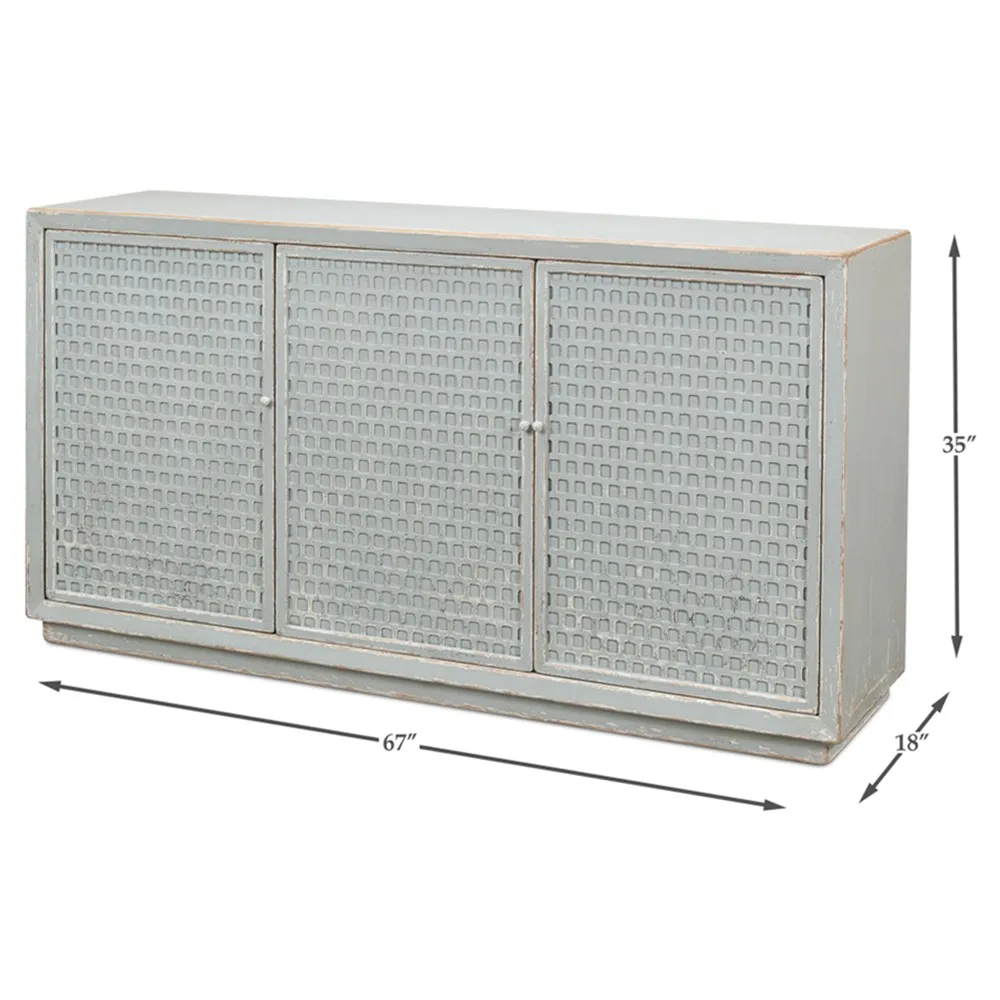 Phyrren Reclaimed Wood Sideboard - Light Blue