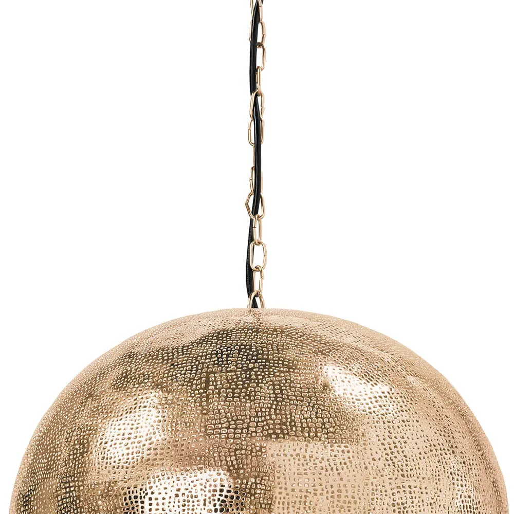 Pierced Sphere Pendant Light - Brass, Iron