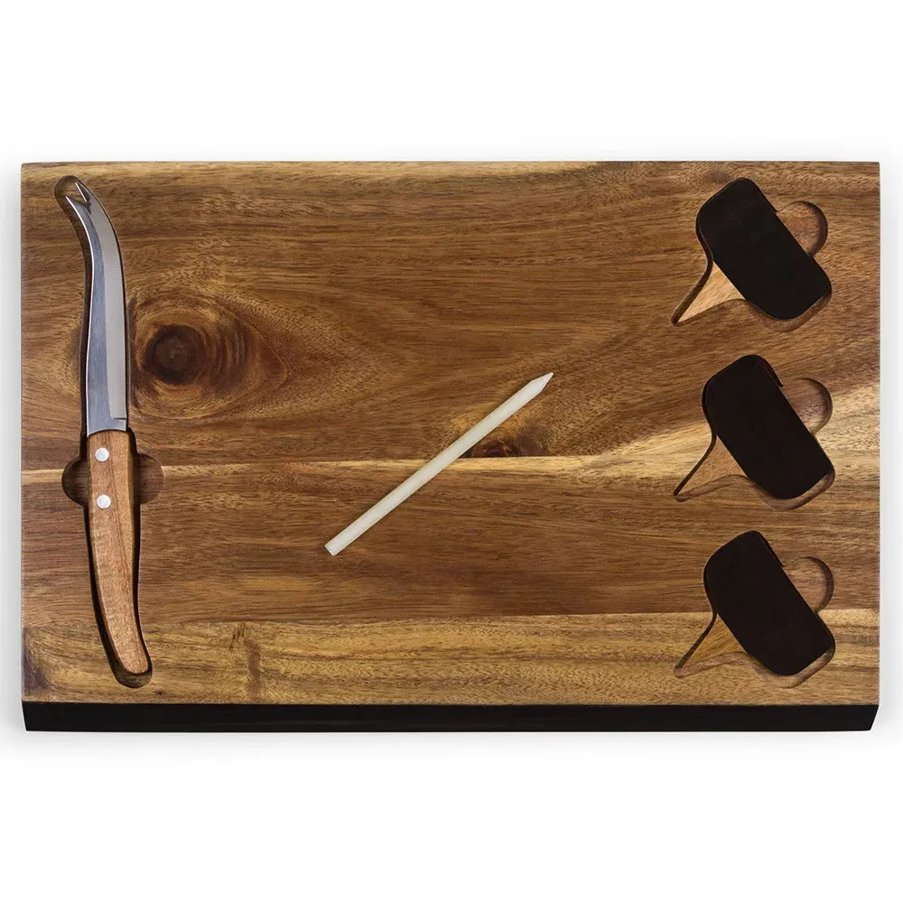 Pierre Charcuterie Cheese Cutting Board Set - Brown, Acacia Wood