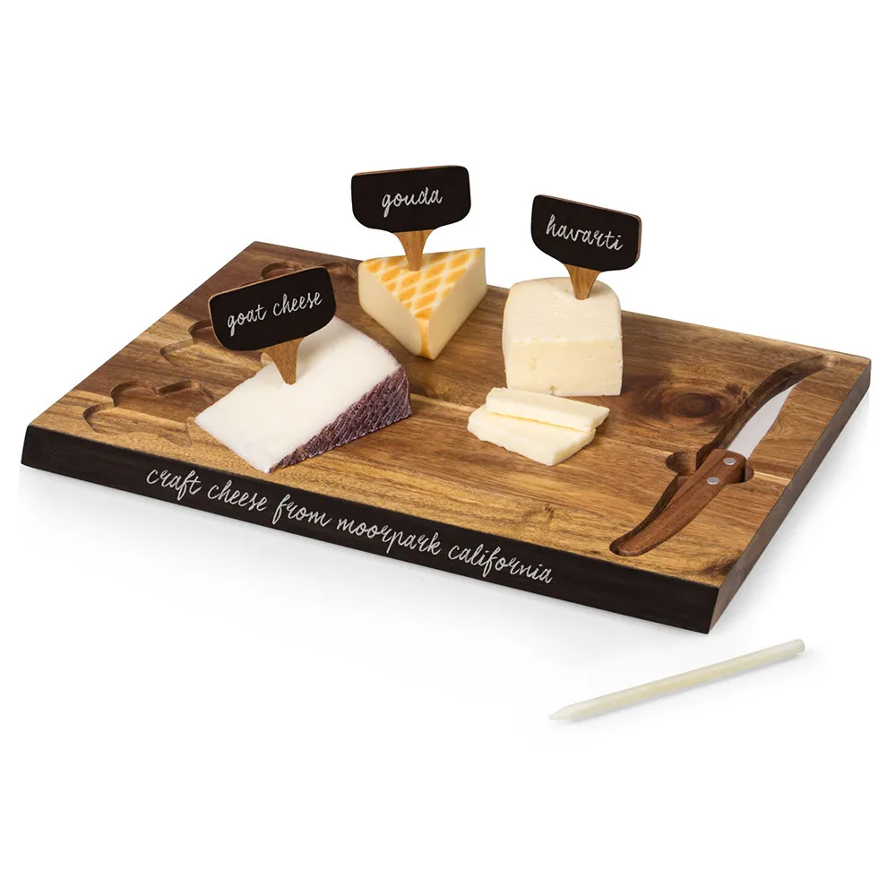 Pierre Charcuterie Cheese Cutting Board Set - Brown, Acacia Wood
