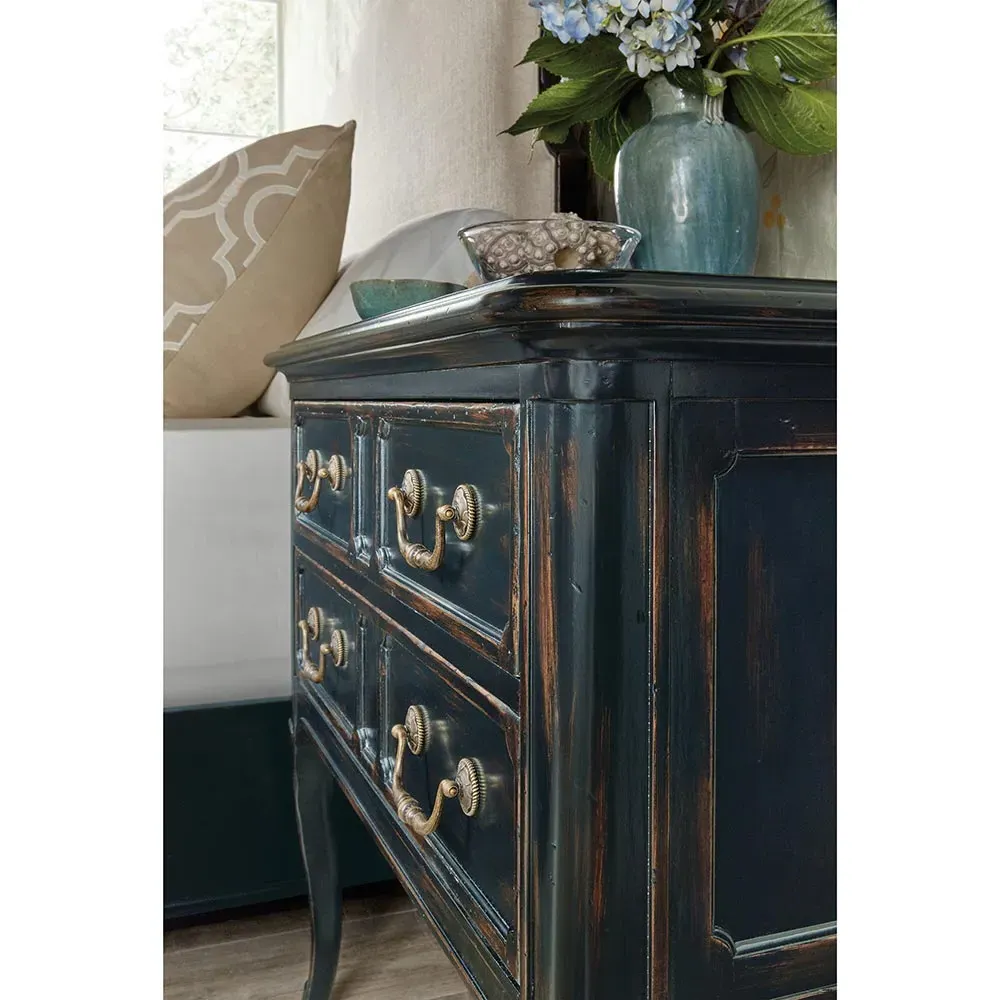 Pierre Nightstand - Black, Cherry Wood