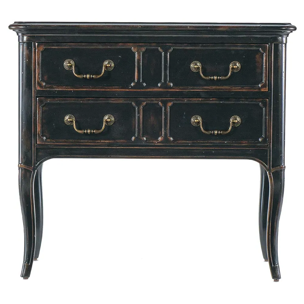 Pierre Nightstand - Black, Cherry Wood