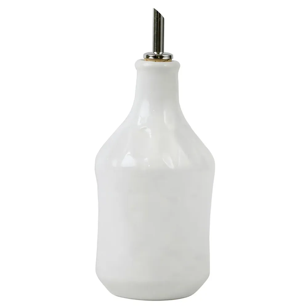Pietra Serena Olive Oil Bottle - White, Stoneware image