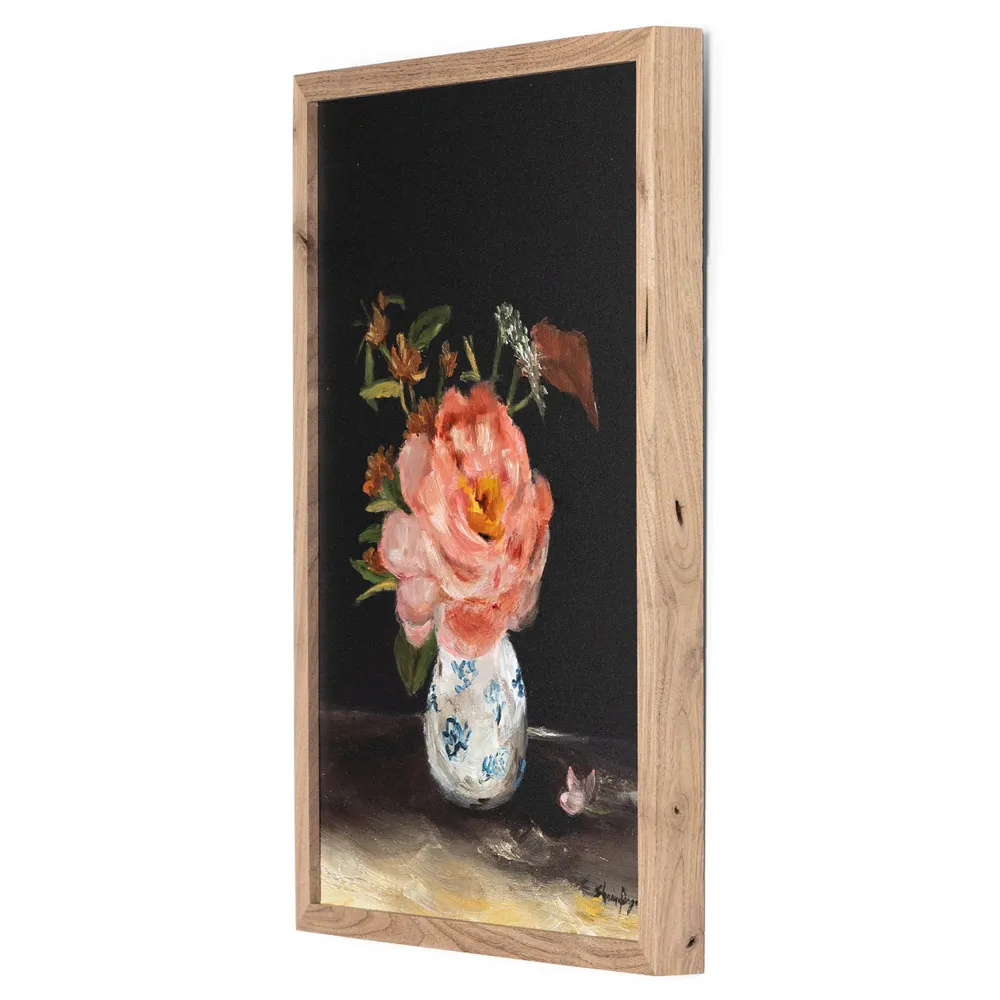 Pink Peony Painting 24x18 - Pink, Canvas