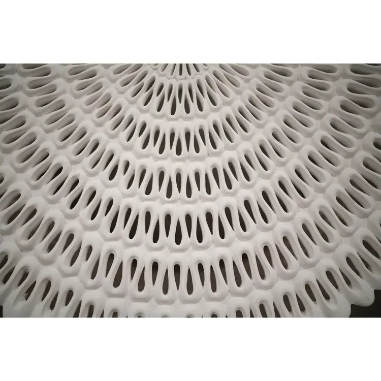 Pipa Ribboned End Table - White, Resin