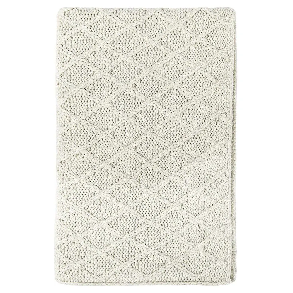 Pippa Cotton Throw Blanket - Cream image