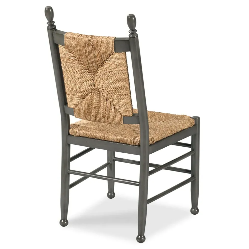 Plymouth Woven Rush Dining Chair - Black, Hardwood