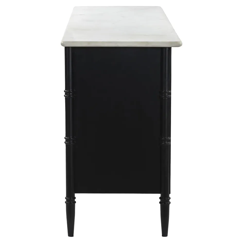 Poema Double Dresser - Black, Marble