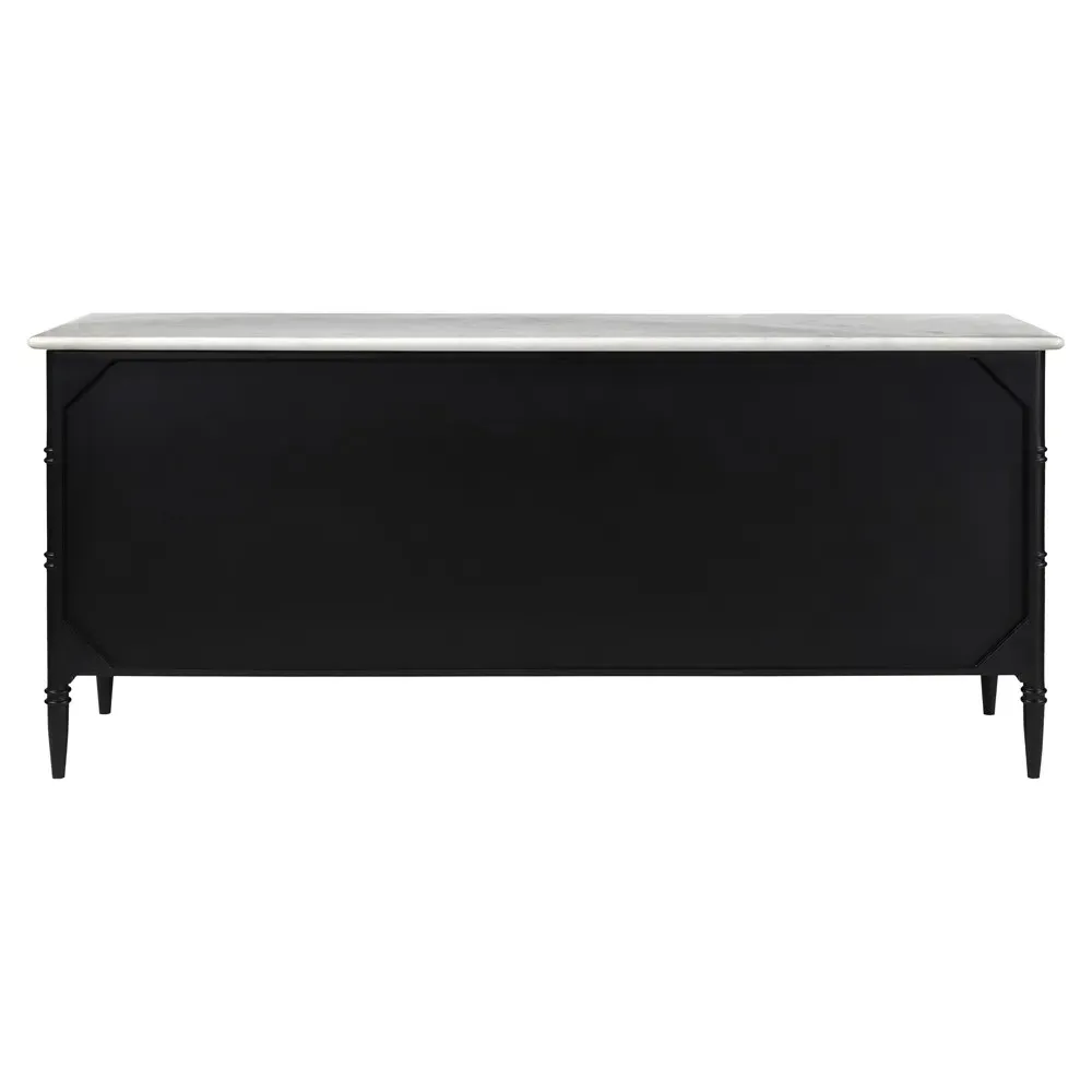 Poema Double Dresser - Black, Marble