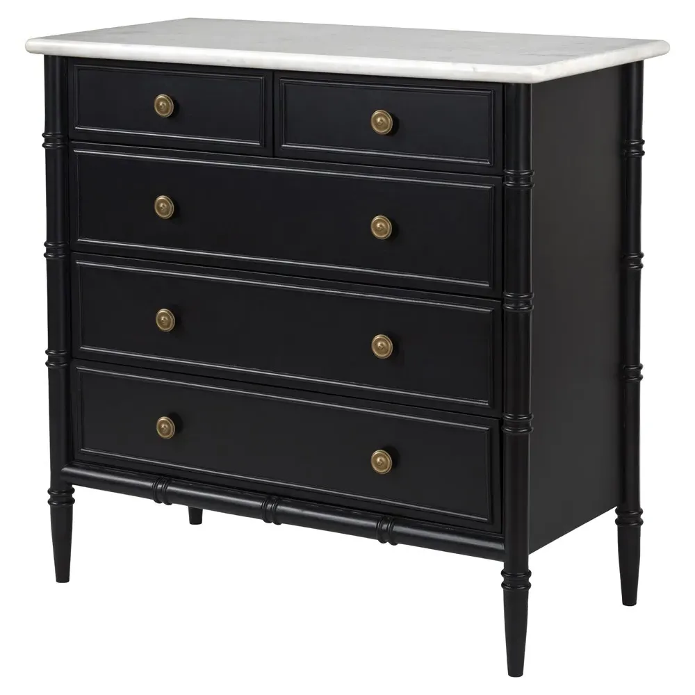 Poema Dresser - Black, Marble