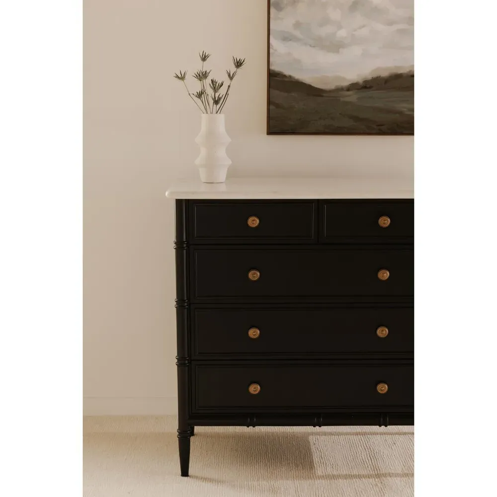 Poema Dresser - Black, Marble