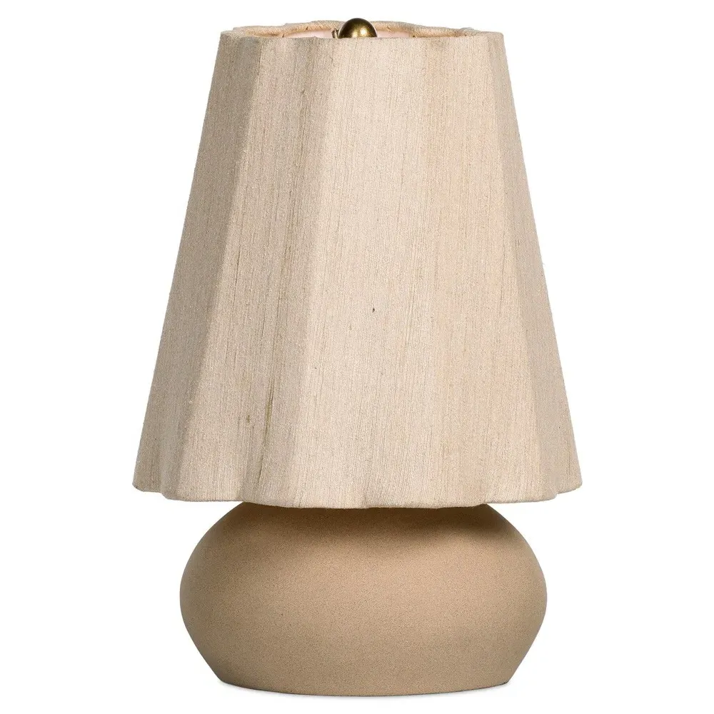 Polene Speckled Ceramic Table Lamp - Beige, Brass