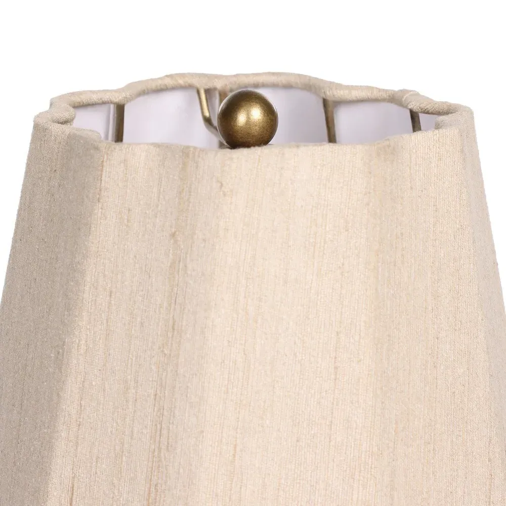 Polene Speckled Ceramic Table Lamp - Beige, Brass