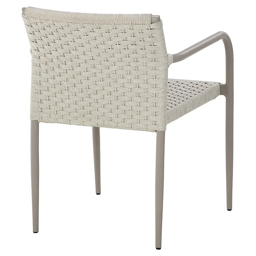 Pollard Stackable Dining Arm Chair Set - Cream, Rope