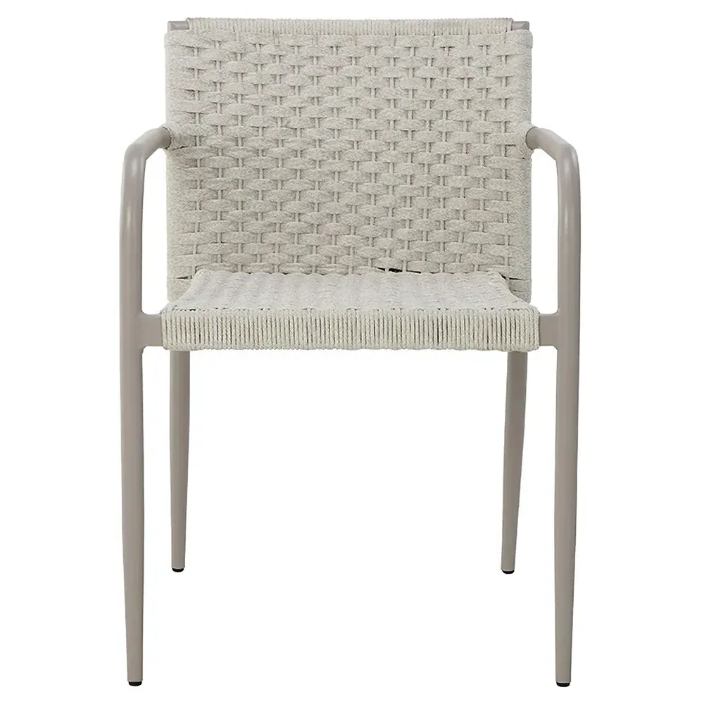 Pollard Stackable Dining Arm Chair Set - Cream, Rope image
