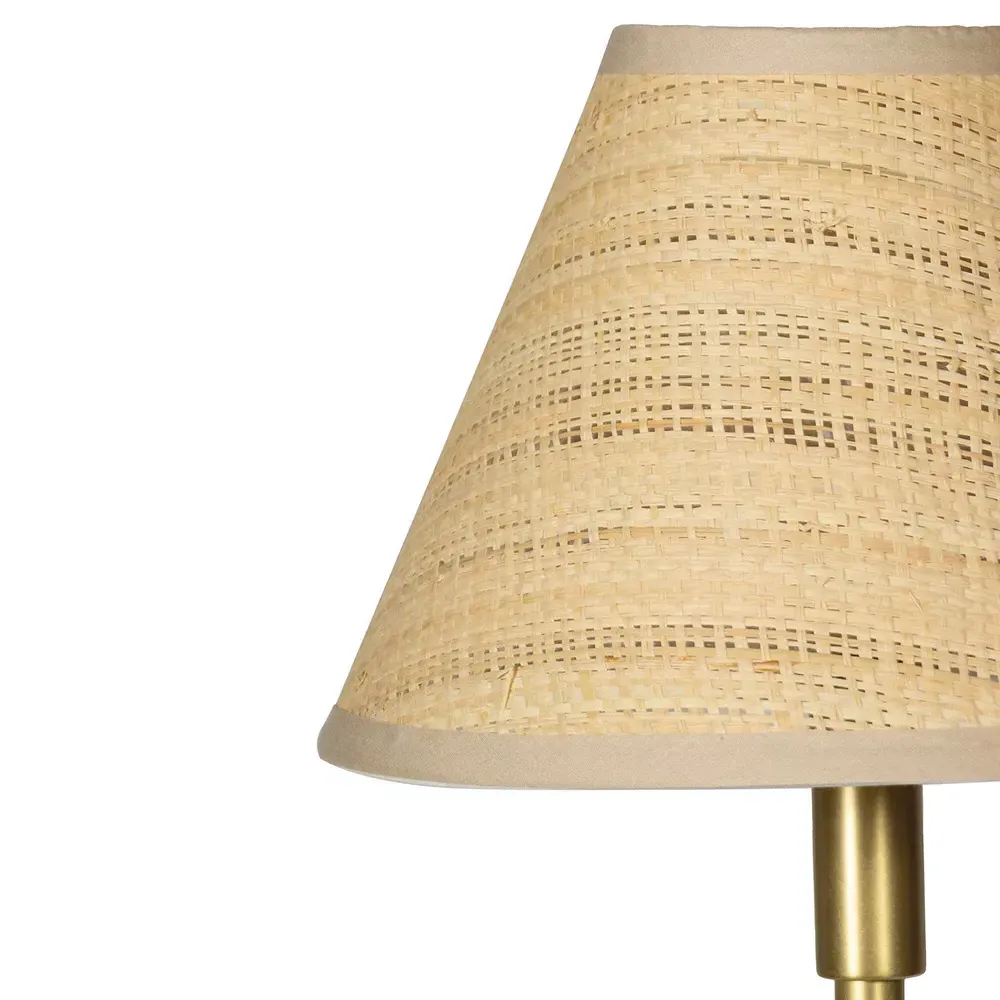 Polly Buffet Table Lamp - Brown, Rattan