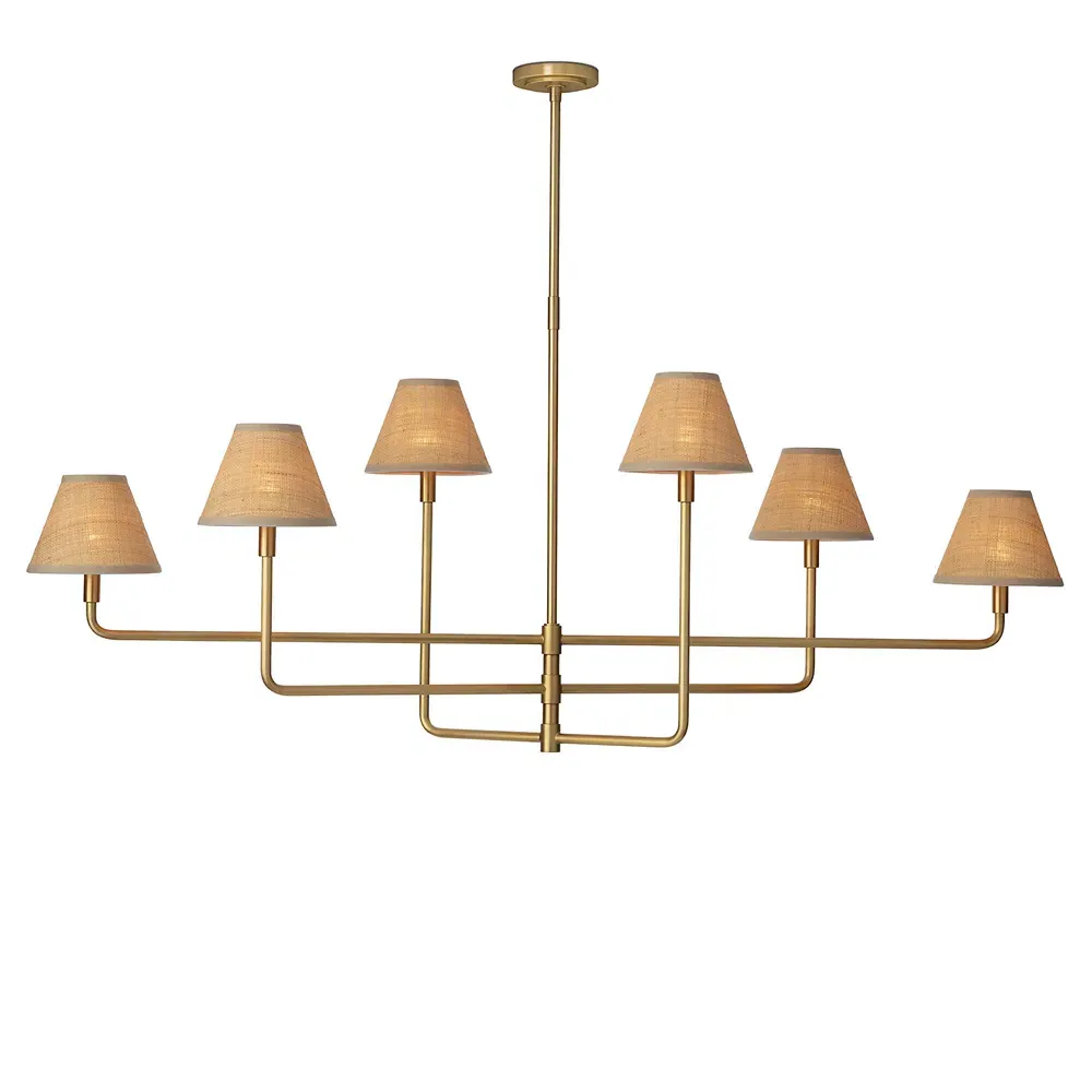 Polly Chandelier - Brown, Rattan