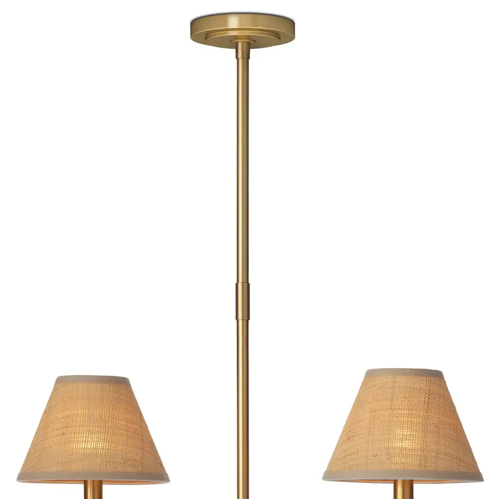 Polly Chandelier - Brown, Rattan