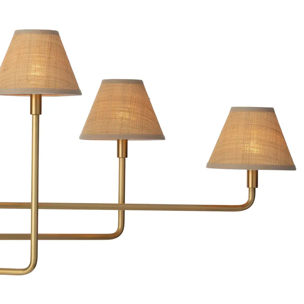 Polly Chandelier - Brown, Rattan